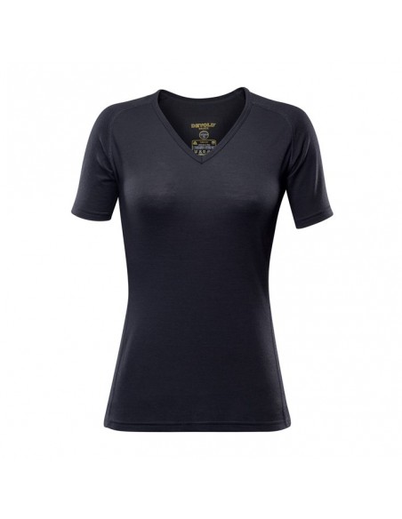 DEVOLD - MAGLIA DONNA MANICHE CORTE "BREEZE MERINO 150" CON COLLO A V DEVOLD - MAGLIA DONNA MANICHE CORTE "BREEZE MERINO 150" CON COLLO A V