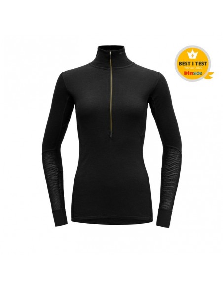 DEVOLD - MAGLIA DONNA MANICHE LUNGHE "WOOL MESH 190" CON ZIP DEVOLD - MAGLIA DONNA MANICHE LUNGHE "WOOL MESH 190" CON ZIP