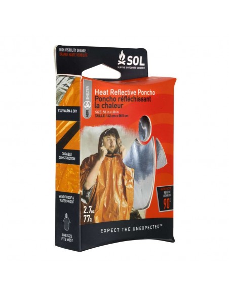 PONCHO TERMORIFLETTENTE SOL 142x96.5CM PONCHO TERMORIFLETTENTE SOL 142x96.5CM