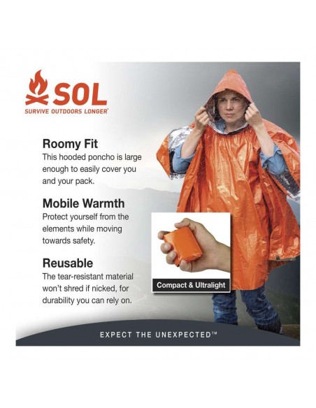 PONCHO TERMORIFLETTENTE SOL 142x96.5CM PONCHO TERMORIFLETTENTE SOL 142x96.5CM