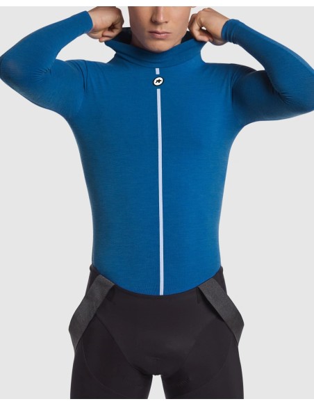Assos Ultraz Winter LS Skin Layer Calypso Blue long-sleeved jersey