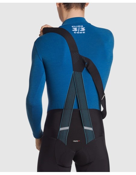Assos Ultraz Winter LS Skin Layer Calypso Blue long-sleeved jersey