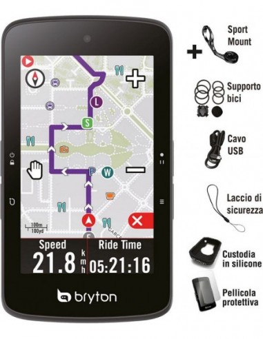 GPS RIDER S800E CON SUPPORTO FRONTALE IN ALLUMINIO