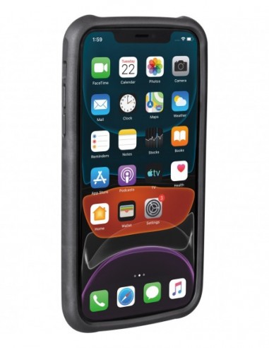 CUSTODIA RIDECASE PER IPHONE 11 NERA/GRIGIA C/SUPPORTO INCLUSO