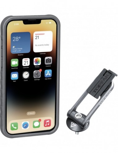 CUSTODIA RIDECASE PER IPHONE 14 PLUS NERA/GRIGIA CON SUPPORTO INCLUSO