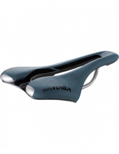 SELLA SLR BOOST SUPERFLOW GRAVEL L TEL. IN TI 316 FIBRA-TEK BLU