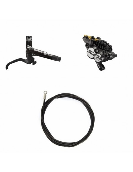 SHIMANO SAINT Freno (kit) BRM820BJKIT Dx / Post. Metallica con aletta Senza adattatore 1700 (black)